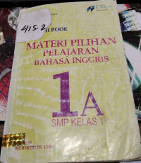 Image of Materi Pilihan Pelajaran Bahasa Inggris 1A